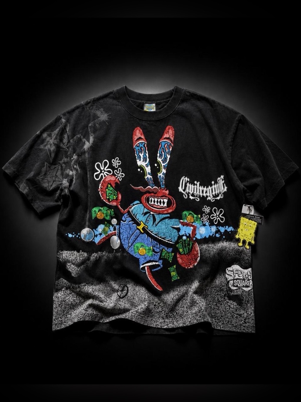 Civil Regime x SpongeBob ‘Mr. Krabs’
199X Oversized Tee - Size Large - NWT